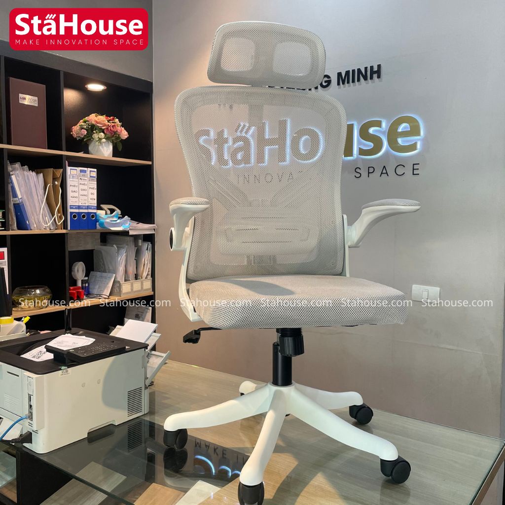 Ghế Công Thái Học Văn Phòng Ngả Lưng Thư Giãn Có Tựa Đầu, Làm Việc Thoải Mái tại Nhà SE605 STAHOUSE