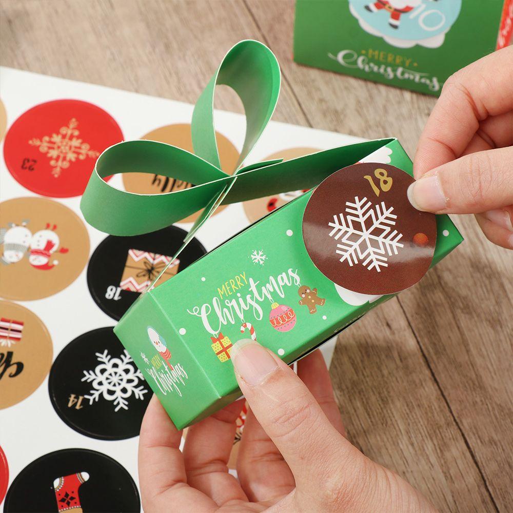 Set 5 Tờ Miếng Dán Niêm Phong Trang Trí Quà Giáng Sinh Đa Năng
