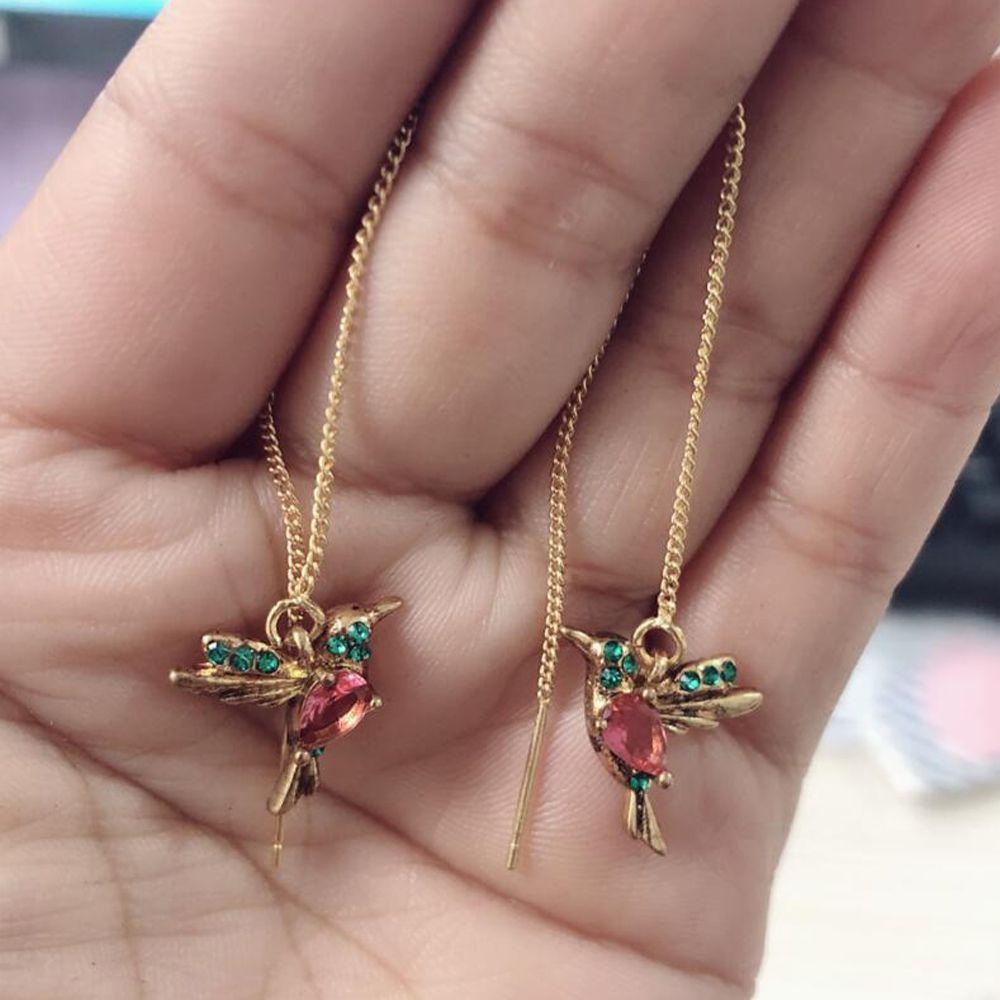 Bông Tai Dáng Dài Hình Chim Phong Cách Chibi Mới Cho Nữ|Đôi Bông Tai Dáng Rơi Họa Tiết Chim Thời Trang Cho Nữ