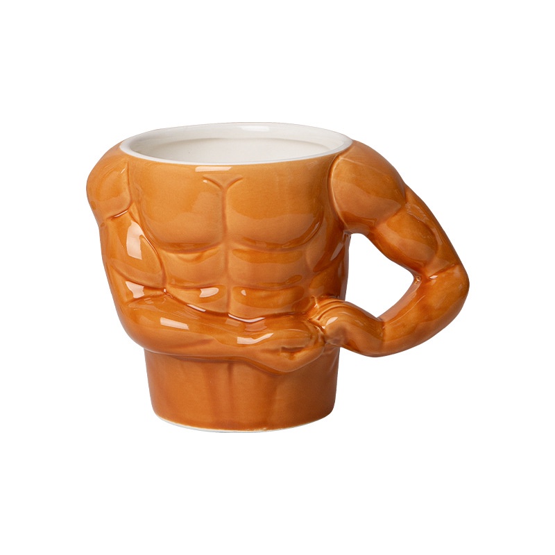 Cốc gốm cách nhiệt họa tiết macho dễ thương dành cho học sinh