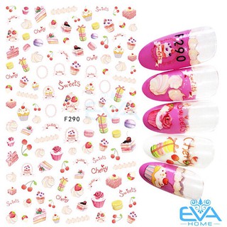 Miếng Dán Móng Tay 3D NAIL Sticker Trang Trí Hình Bánh Kem F290