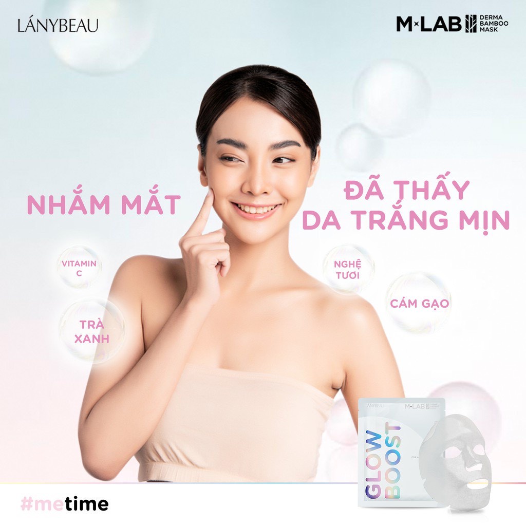 Mặt Nạ Dưỡng Da Trắng Sáng MLAB Derma Bamboo Glow Boost 28g/Miếng Da Căng Bóng  - Winwin Martt