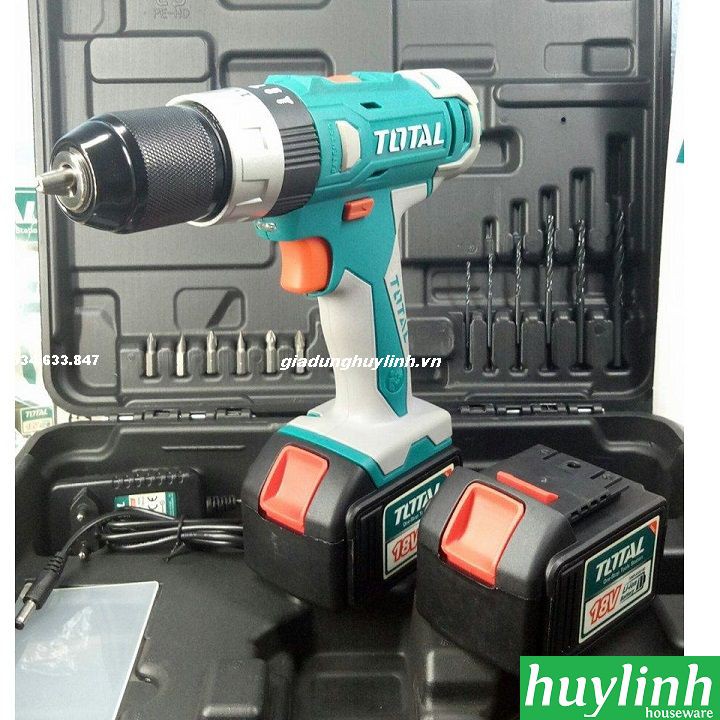 Máy khoan vặn vít dùng Pin Total TDLI228180 - 2 pin Li-ion 18V