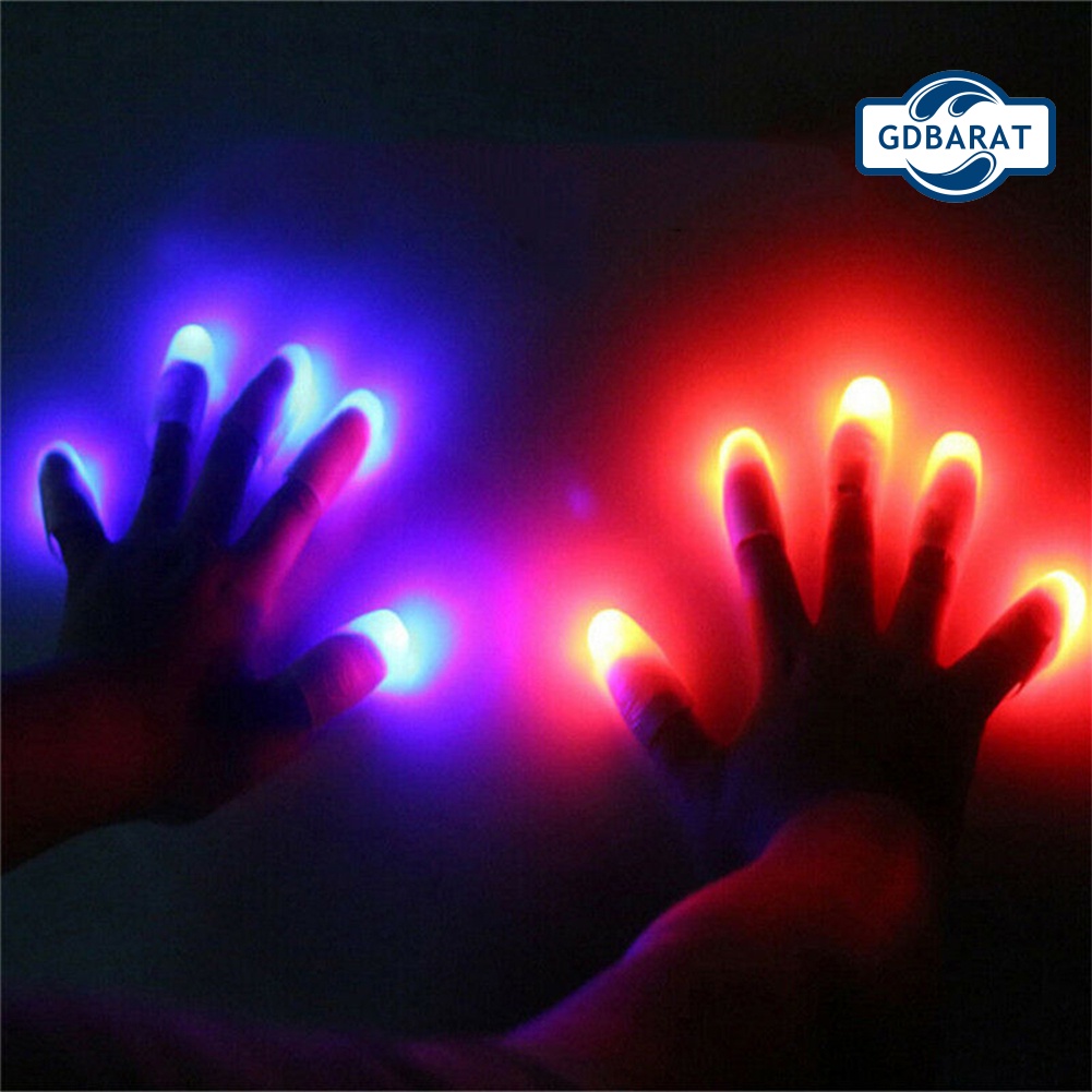 Set 2 Đèn LED Gắn Ngón Tay Cái Làm Ảo Thuật