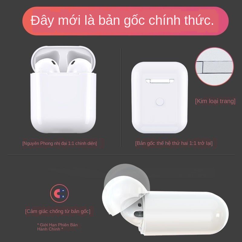 airpods 2❀♞♈Tai nghe bluetooth ba thế hệ mini thể thao apple adroi vivo