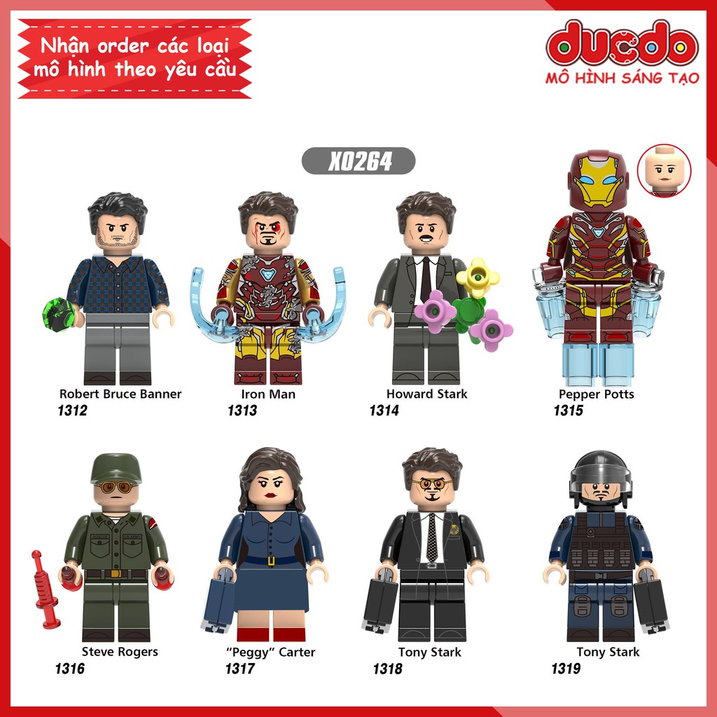 Minifigures các nhân vật trong End Game - Đồ chơi Lắp ghép Xếp hình Mô hình Mini Iron Man XINH X0264