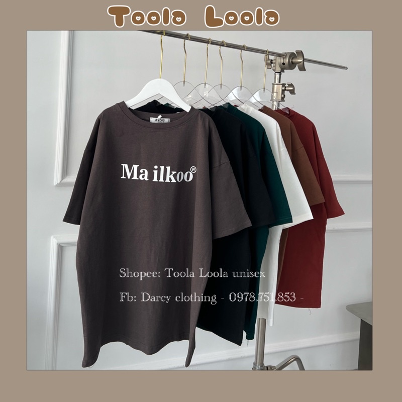 áo thun 3158 cotton khô chữ MAILKOO