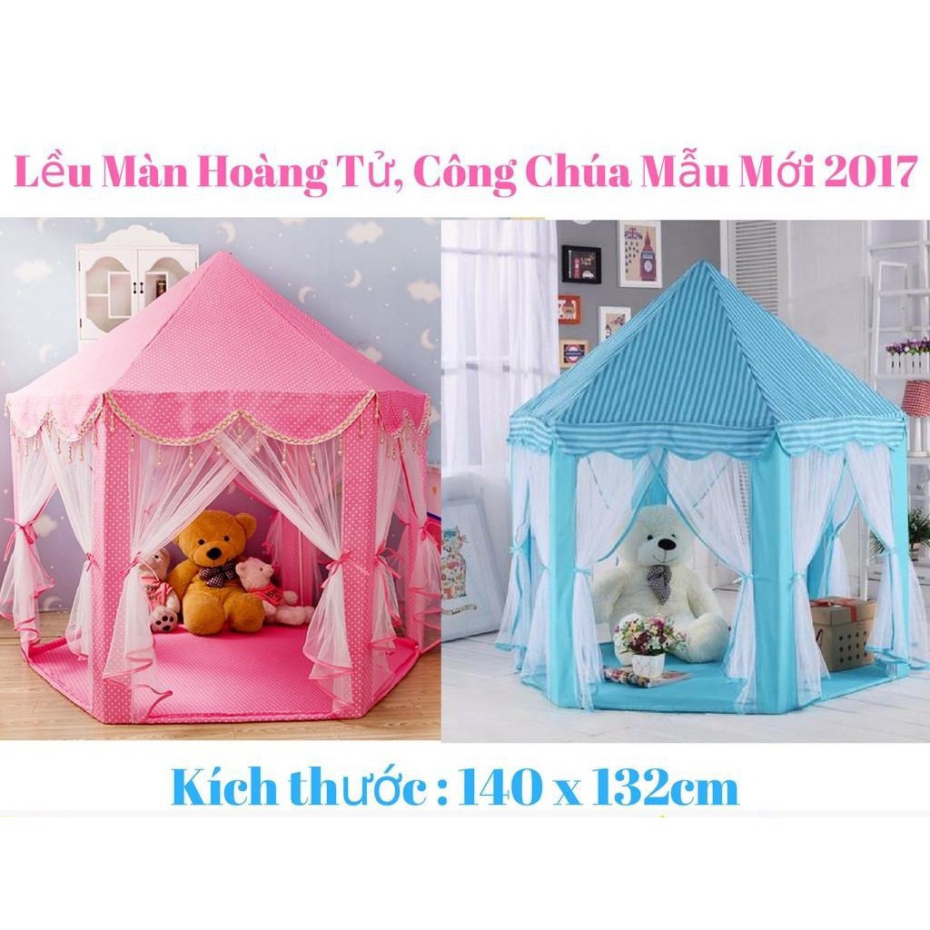 [HOT] [Mã TOYDEC giảm 10% tối đa 15K đơn từ 50K] LỀU CÔNG CHÚA HOÀNG TỬ HÌNH LỤC GIÁC [LỀU RÈM][BUÔN SỈ RẺ] (HÀNG CHUẨN