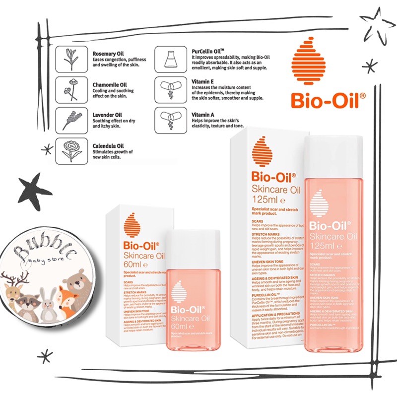 Bio Oil giúp mờ sẹo, giảm rạn da 60/125ml