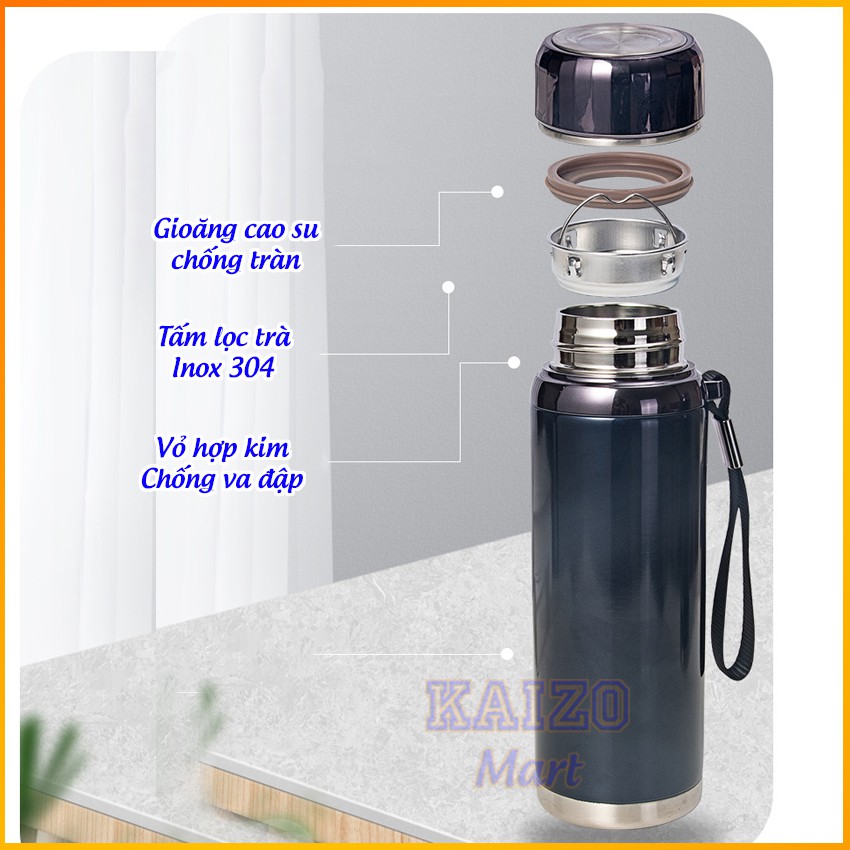 Bình nước giữ nhiệt BaoL  600ML/780ML/1000ML/1200ML Inox cao cấp chống gỉ - Tặng khăn lau đa năng Bảo hành 3 tháng Kaizo