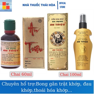 Cồn xoa bóp an triệu - giảm đau nhức khớp xương - bong gân - trật khớp - tay chân tê mỏi