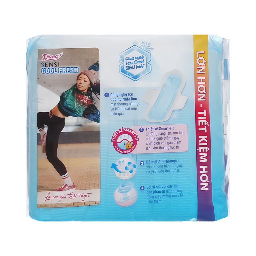 Băng vệ sinh Diana Sensi Cool Fresh siêu mỏng cánh 20 miếng