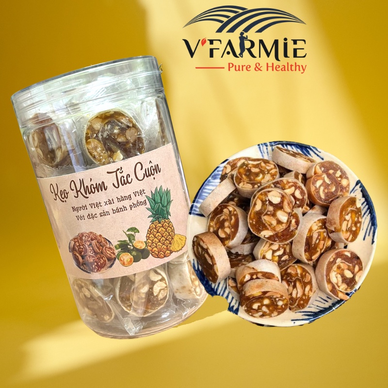 Kẹo khóm tắc cuộn chua ngọt - bánh kẹo ăn vặt