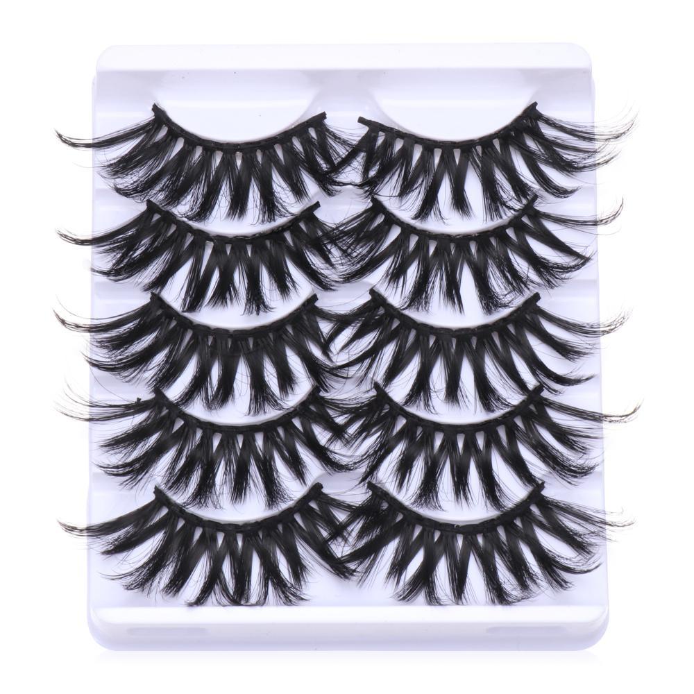 Bộ 5 Cặp Lông Mi Giả SKONHED Có Hiệu Ứng 6D Nhiều Lớp Dày Dặn Dành Cho Nữ