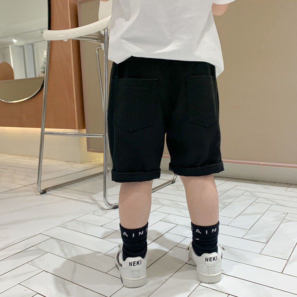 Quần Short JEAN MOSHINO Cho Bé, Quần Đùi Bé Trai Hàng Xuất Dư Chất Bò Mềm - LILA KIDS
