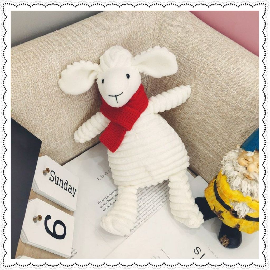 Gối ôm hình cừu trắng đáng yêu an toàn cho bé ôm đi ngủ hoặc chơi