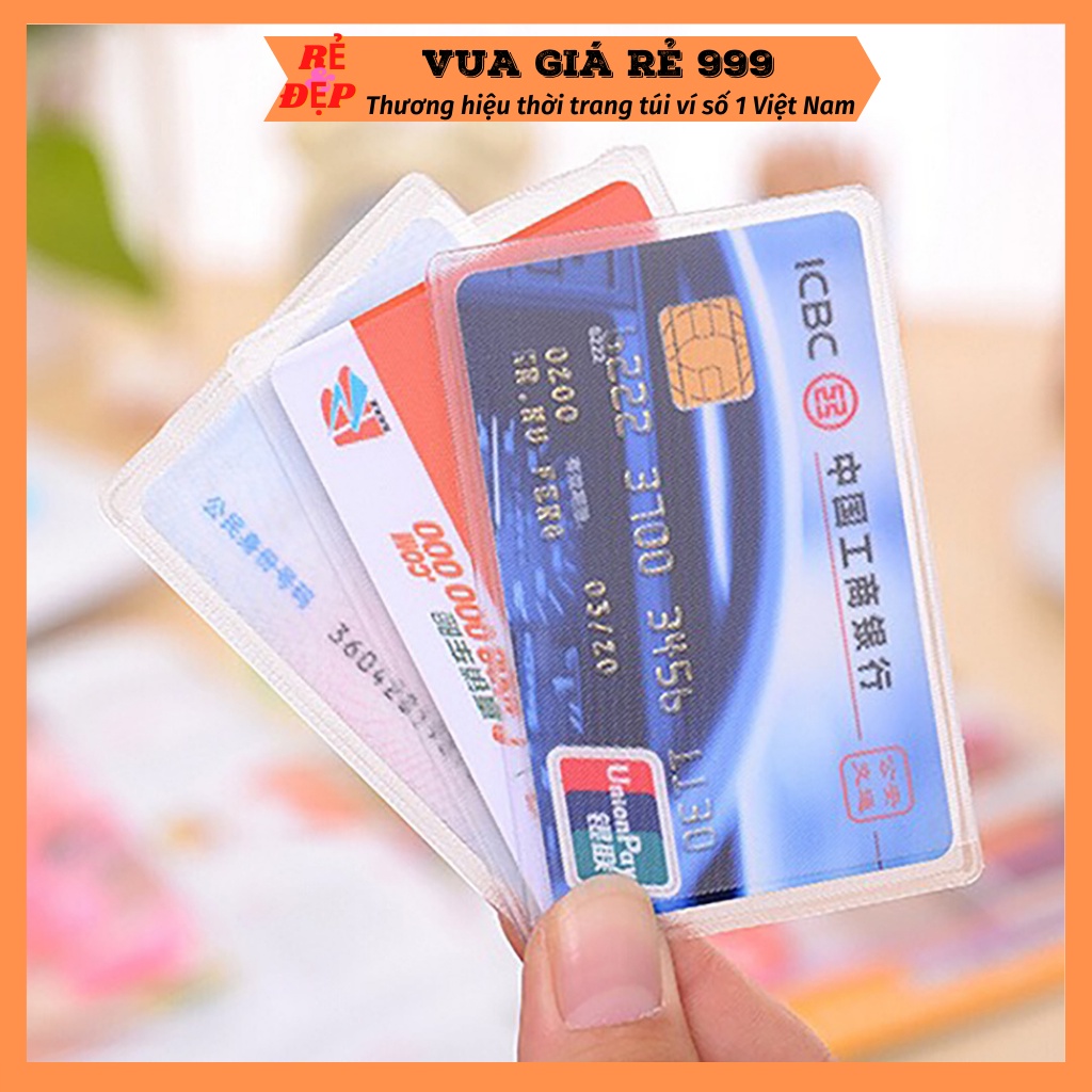 Vỏ bọc thẻ căn cước bằng lái thẻ tín dụng ATM trong suốt SET 10 CÁI VB01
