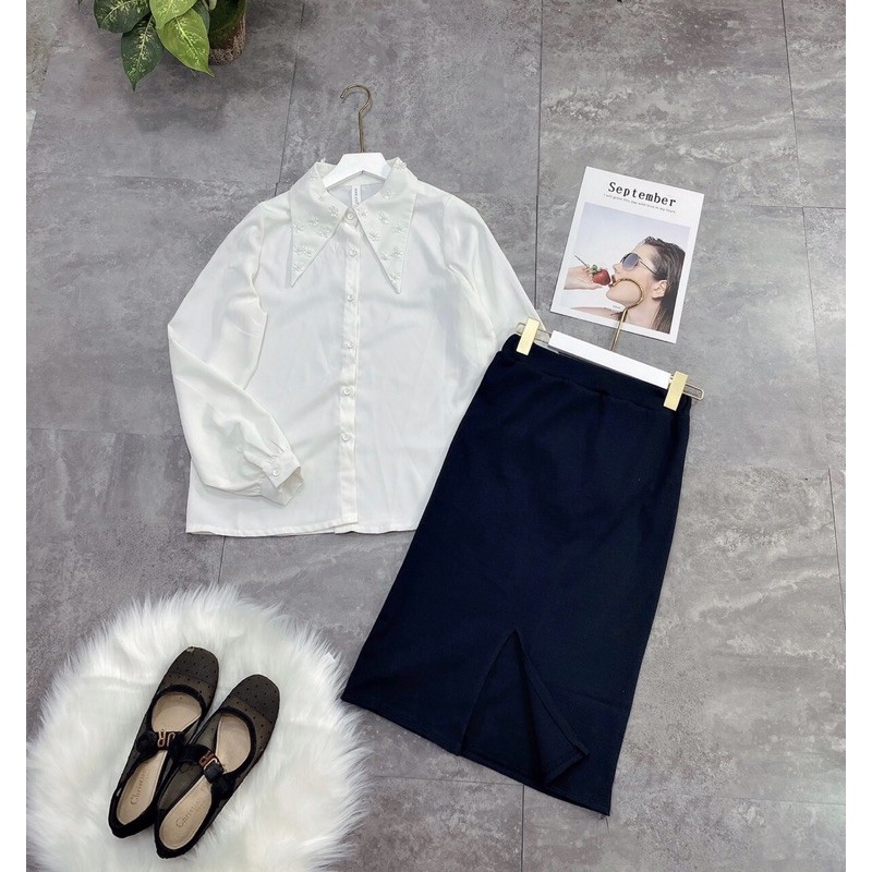 Chân Váy Bút Chì Len Zip Xẻ Sau | BigBuy360 - bigbuy360.vn