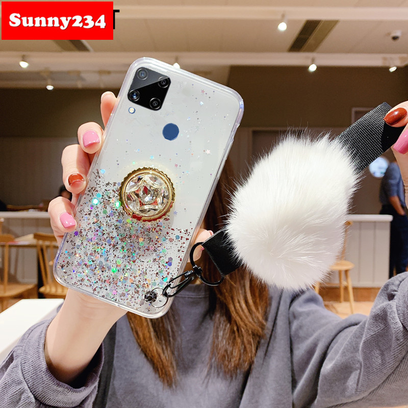 REALME OPPO Ốp Điện Thoại Lấp Lánh Cho Realme C15 C11 Oppo A52 A92 A31 A5 A9 2020 A5S A7 A12 A3S Realme C3 5i 5s 5 Pro C1 Reno 4 3 2f 2z