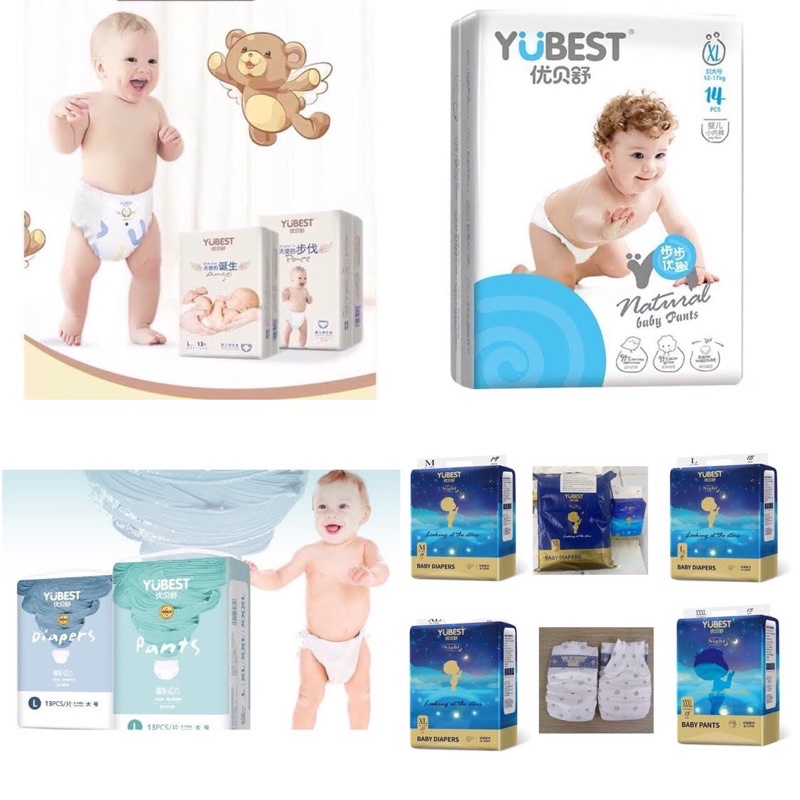 Bỉm Yubest FREESHIP Tã YUBEST Gold / Night / Angel / Natural / CAO CẤP quần/dán S132, S90, M108, M84, L96, L78