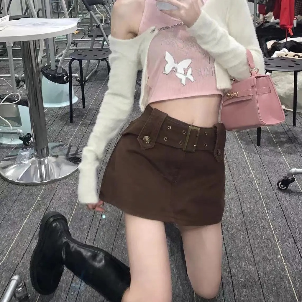 🌈Chân Váy Jeans Bigsize Ngắn Lưng Cao Dáng Chữ A Size S-4XL Cho Nữ