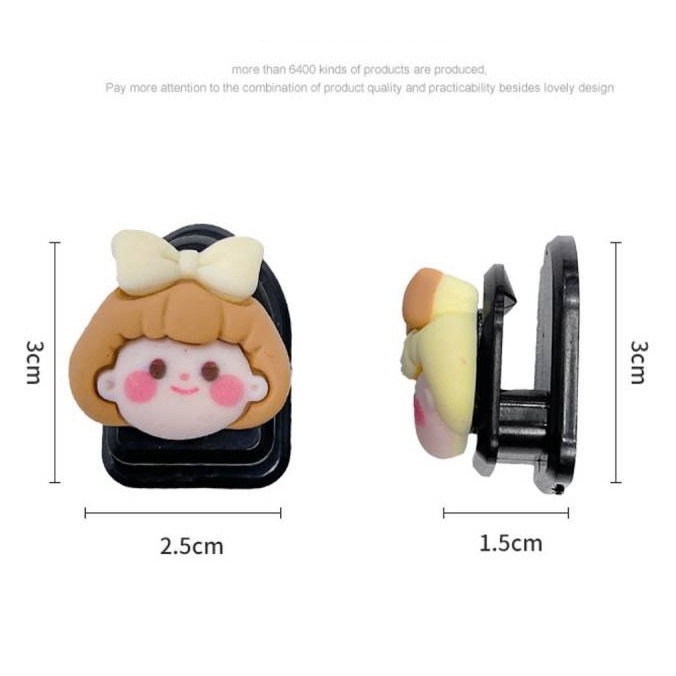 Car Hook Multifunctional in the Car Milk Tea Color Creative Cute Cartoon Car Hook Storage Decoration All Products cBgW