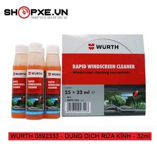 Dung dịch đậm đặc vệ sinh kính lái ô tô - Wurth Rapid Wind Sceen Cleaner 32ml