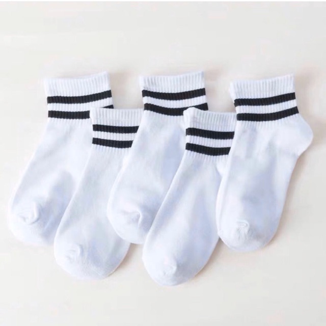 Tất cổ ngắn hai sọc