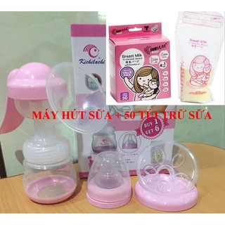 Máy hút sữa Kichilachi cải tiến và 50 Túi Trữ sữa Sunmum Thái Lan, máy hút sữa cầm tay Kichilachi lực hút mạnh