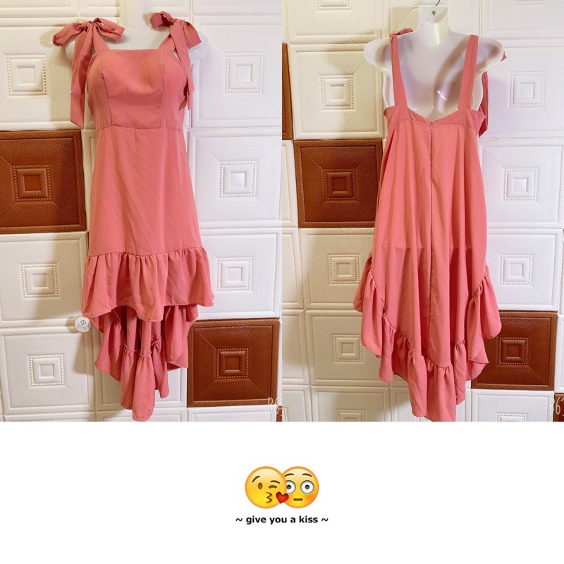 Đầm maxi đi biển hở lưng gợi cảm,dây cột nơ