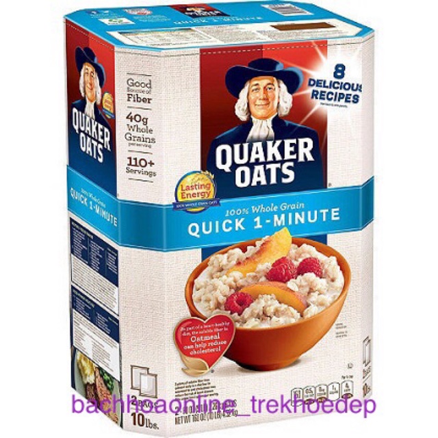 Yến mạch Quaker Oats Quick 1-Minute 4,52kg ( cán vỡ)