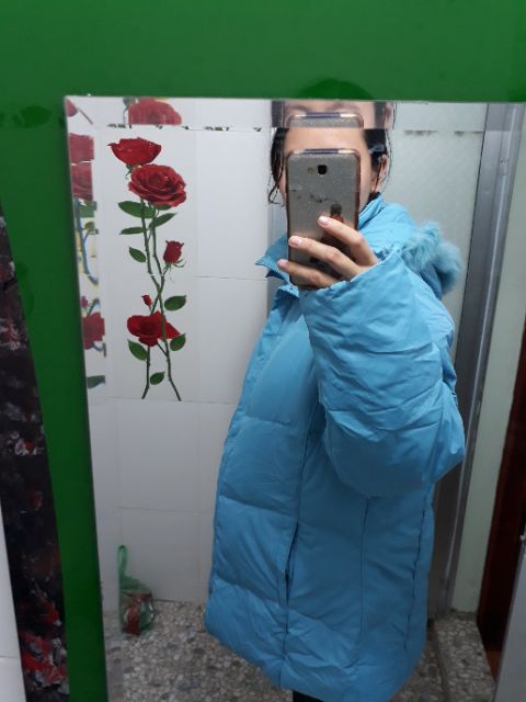 áo phao xanh lông vũ | BigBuy360 - bigbuy360.vn
