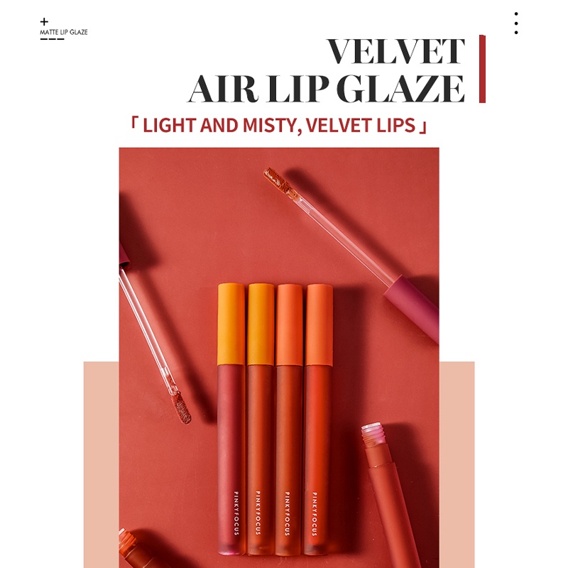 Son kem PUDAIER tông màu mứt cam 6 màu chọn lựa 20g