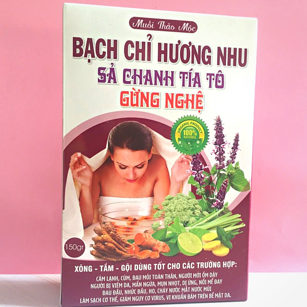 Muối tắm thảo dược Hena 150g, Muối tắm tẩy tế bào chết xông gội sạch da từ thiên nhiên