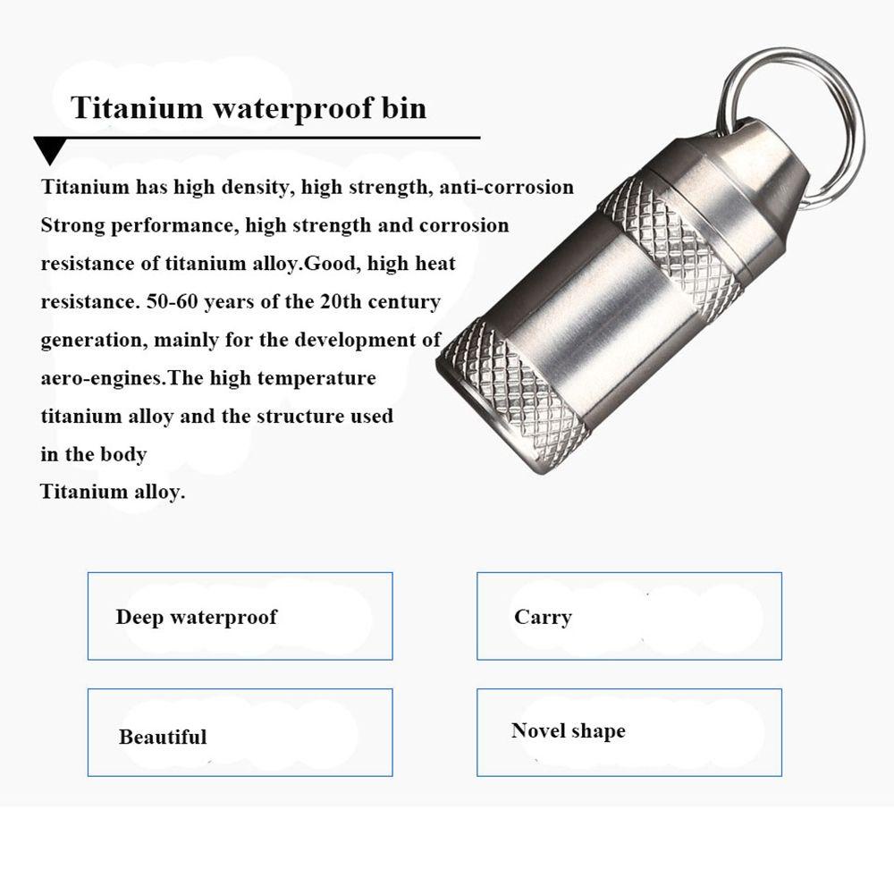 Bình Đựng Nước Mini Bằng Hợp Kim Titan Chống Thấm Nước Tiện Dụng Mang Theo Cắm Trại