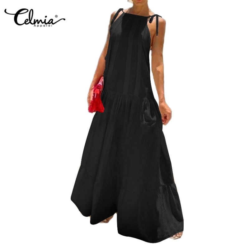 Đầm maxi Celmia hai dây dáng dài phong cách mùa hè cho nữ