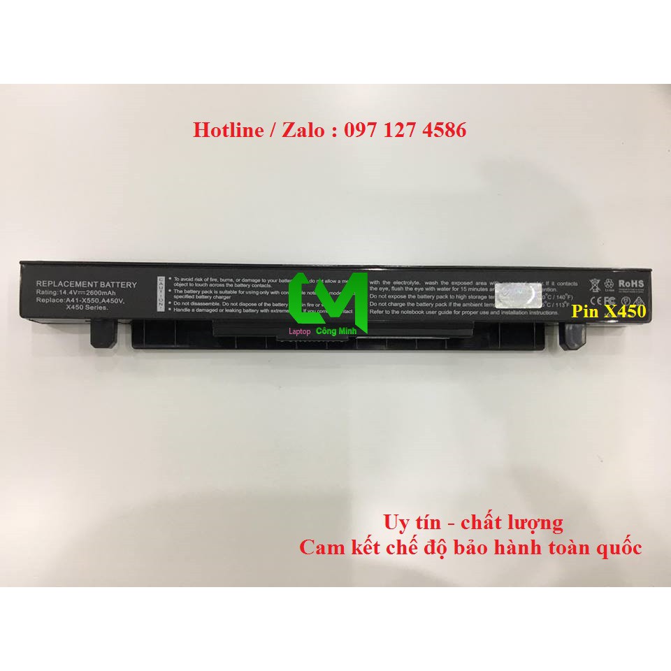 Pin Laptop Asus X450 X450C X452X452C X550 X550C P450 P550 K450 K450L X450CA