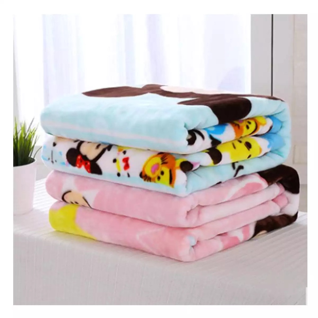 Chăn tuyết nhung siêu ấm 2 lớp,  họa tiết ngộ nghĩnh