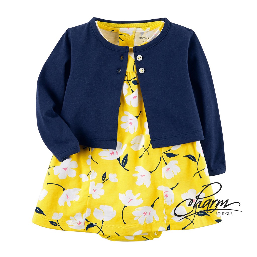 Váy Cho Bé Gái, Đầm Bé Gái Thun CARTER'S Chính Hãng