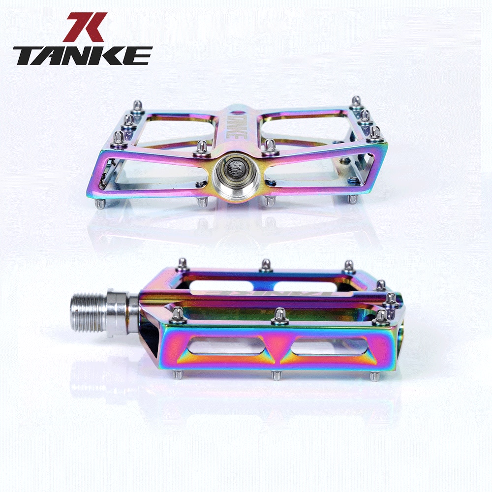 TANKE TP-20  Bàn đạp xe đạp hợp kim nhôm cực nhẹ chống trượt thiết kế rỗng màu sắc tùy chọn cho xe đạp địa hình leo núi
