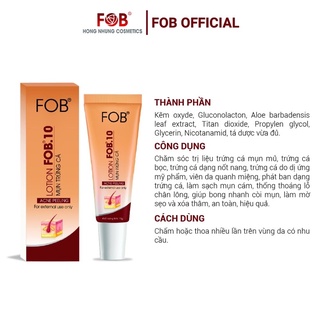 Kem chấm mụn lotion fob 10