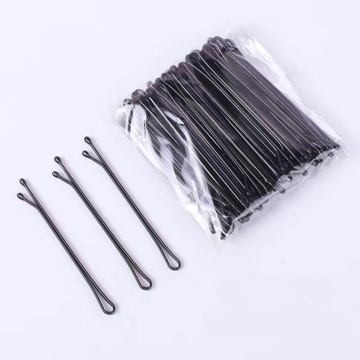 Kẹp tóc đẹp kẹp tăm xỉa màu đen bịch 50 cái thời trang dễ thương MEOW STORE KT01