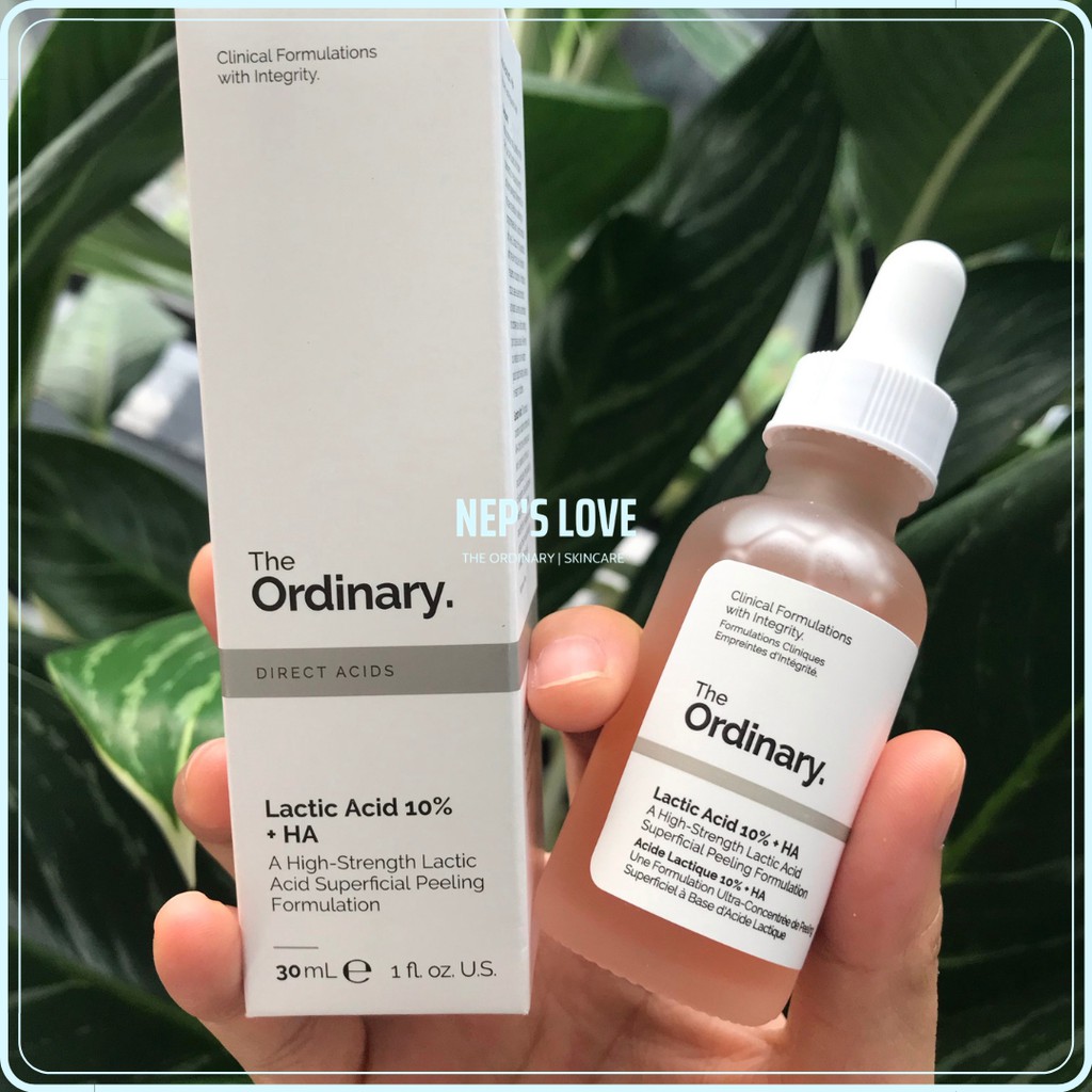 Serum tẩy da chết hoá học Lactic Acid 10% + HA_THE ORDINARY (BILL CANADA) 30ML