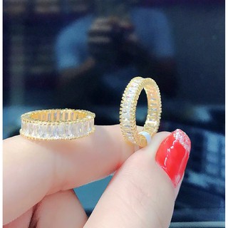 [ Mẫu mới 11/ 2020 ] Nhẫn Nữ Tròn Viền Đá Xung Quanh Kiểu Hàn Quốc 0500112 - Mang đi chơi, đi tiệc rất đẹp