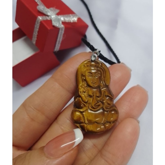 Mặt dây chuyền phật Bà bình an may mắn tặng kèm dây đeo cổ