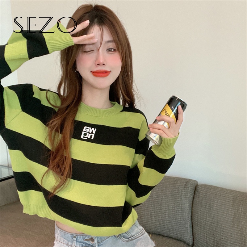 QKOOLE  Áo thun tay dài cổ tròn dáng ôm phong cách Hàn Quốc thời trang cho nữ