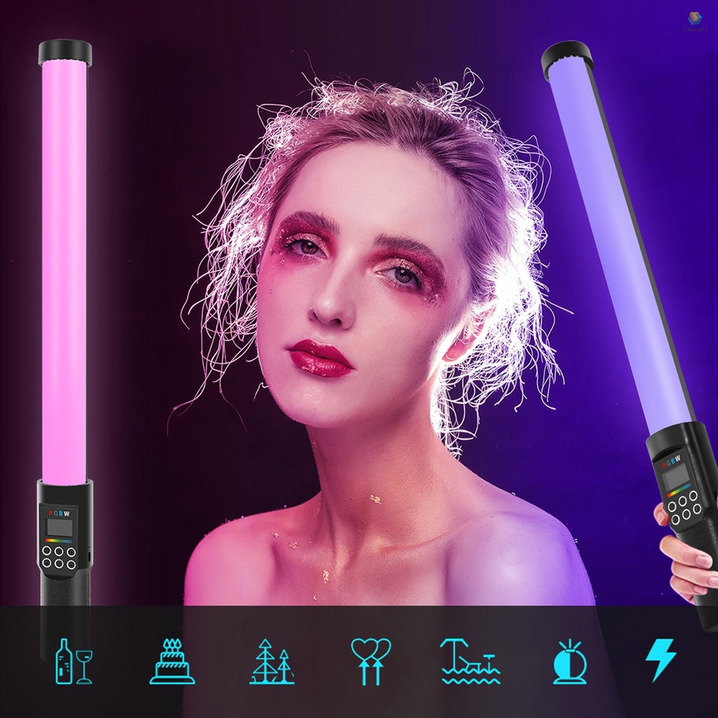 Gậy Đèn LED RGB 3000K-6500K 18K Hiệu Ứng Ánh Sáng Điều Chỉnh Được Kèm Pin Cho Máy Quay Phim / Phát Trực Tiếp