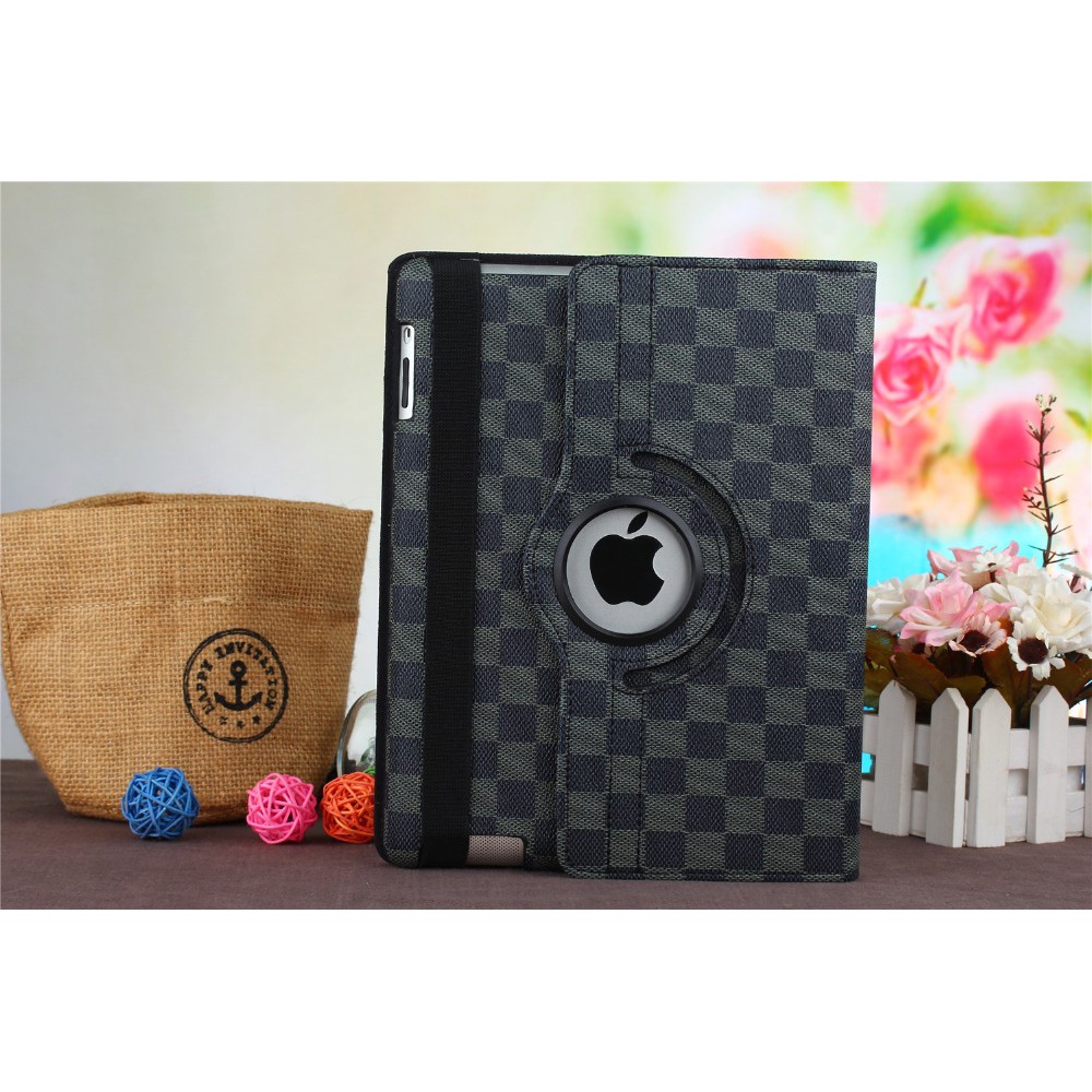 Bao da iPad 2, iPad 3 , iPad 4 sọc caro xoay 360 | BigBuy360 - bigbuy360.vn