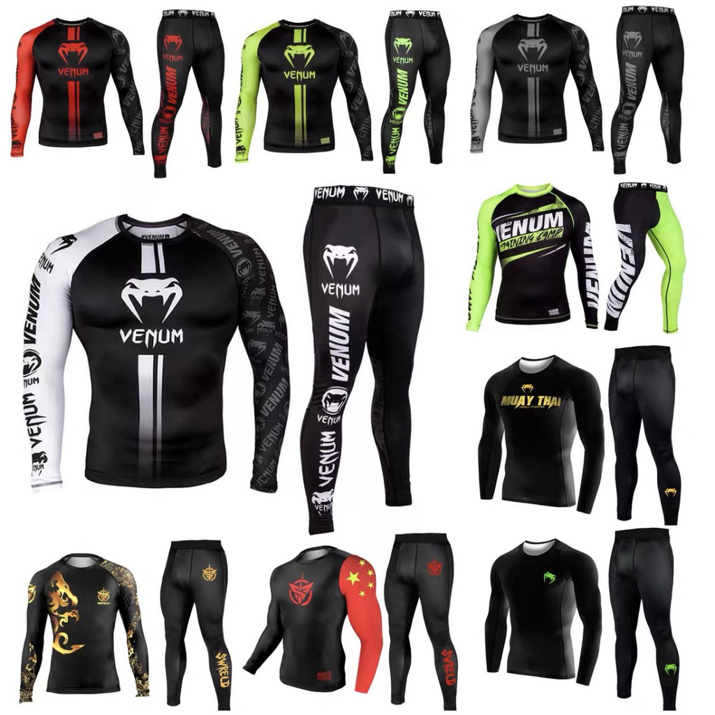 Quần áo bó dài tay MMA, BJJ, tập thể thao, chạy, Tập Gym