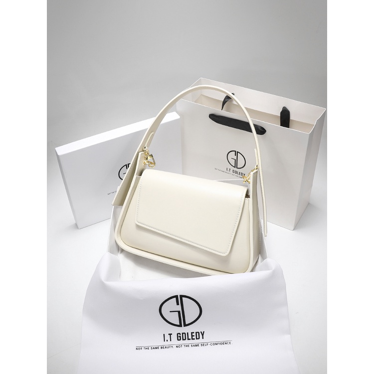 Túi Xách Nữ Túi Đeo Chéo Kẹp Nách Thương Hiệu IT GDLEDY HONGKONG Da Thật Hàng Chính Hãng Mẫu Mới 202